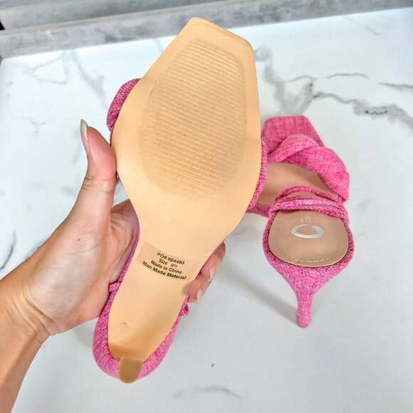 NEW Journee Collection Edelie Tru Comfort Open Toe Pink Sandal Heels Size 8.5 - Picture 7 of 8